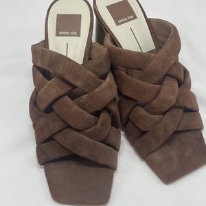 Dark Brown Suede Sandal